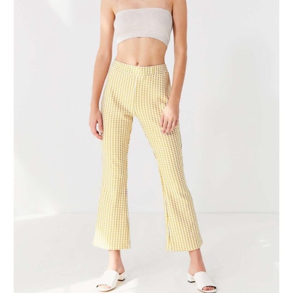 Urban Outfitters Pants - Urban Outfitters Yellow Casey Kick Flare Pants